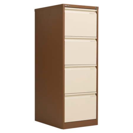 Bisley Classic 4 Drawer Steel Filing Cabinet - Coffee Cream