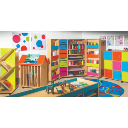 Bubblegum Early Years Static Bookcase with 4 Tiered Shelves