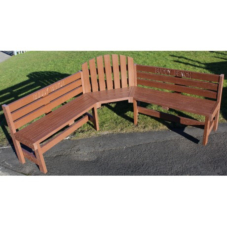 Outdoor Recycled Plastic Childrens Playground Buddy Bench - Junior