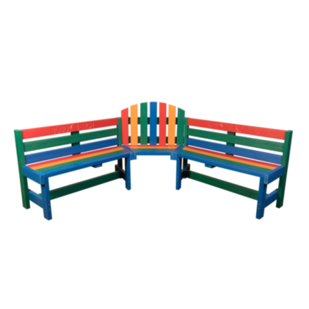 Outdoor Adult Recycled Plastic Park Buddy Bench 