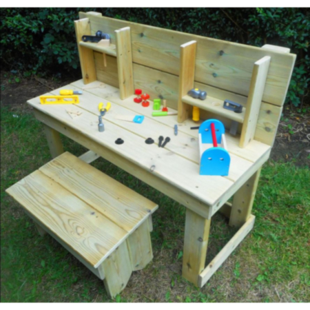 Early Years Wooden Builder&#039;s Bench Including Storage Seat