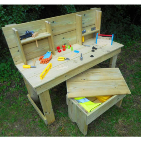 Early Years Wooden Builder&#039;s Bench Including Storage Seat