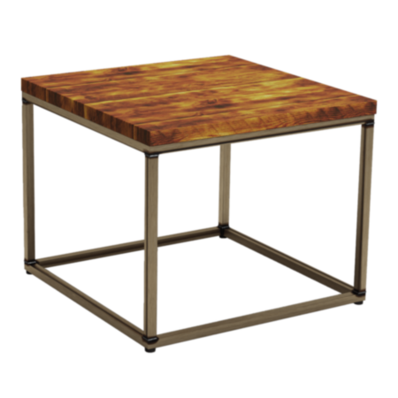 Byron Rustic Pine Square Cafe Bistro Coffee Table