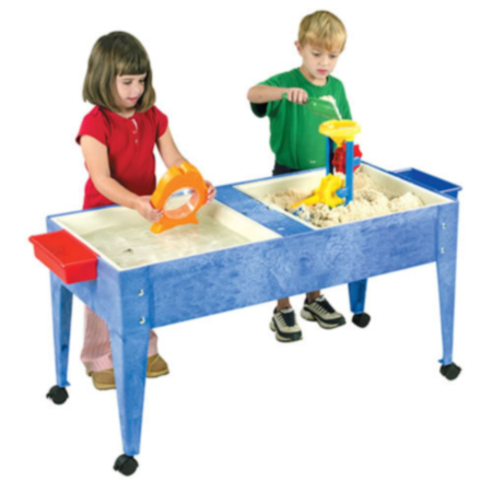 School Four Station Art Easel with Sand and Water Tray
