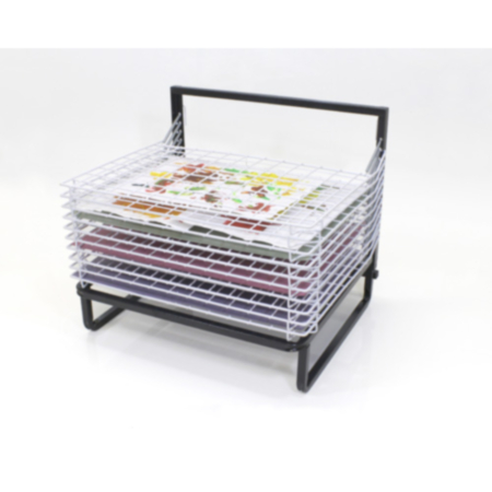Classroom 10 Shelf Spring Loaded Floor Drying Rack