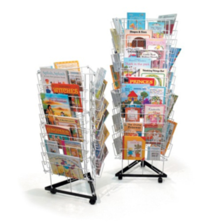 Classroom 3 Sided Mobile Book Stand - Large