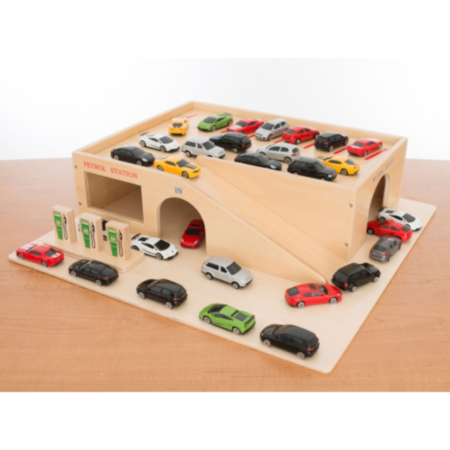 Early Years Wooden Garage with 25 Die Cast Cars