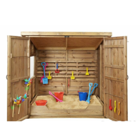 Early Years Outdoor Playground Wooden Sheltered Sandpit Den
