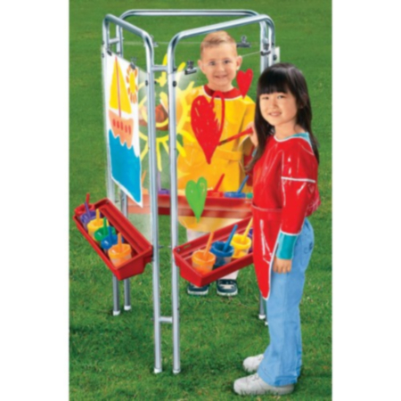 Early Years Indoor and Outdoor 3 Station Art Easel