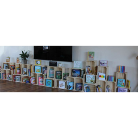Wooden Crate Library Storage - Pack of 12