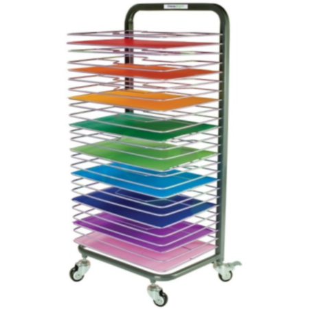 Classroom 25 Shelf Deluxe Mobile Painting Drying Rack