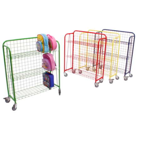 Coloured Single Sided Lunchbox Trolley