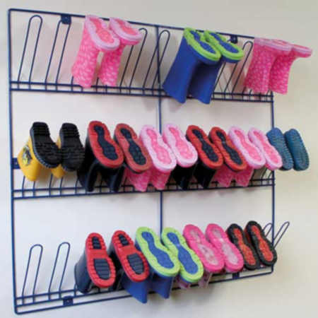 Classroom Wall Mounted Wellie Rack