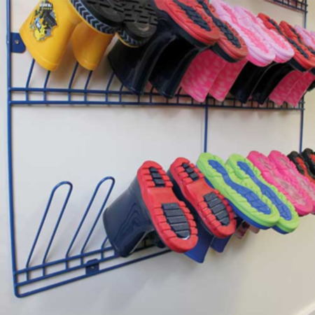Classroom Wall Mounted Wellie Rack