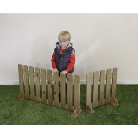 Early Years Children&#039;s Wooden Indoor or Outdoor Picket Fence - Double