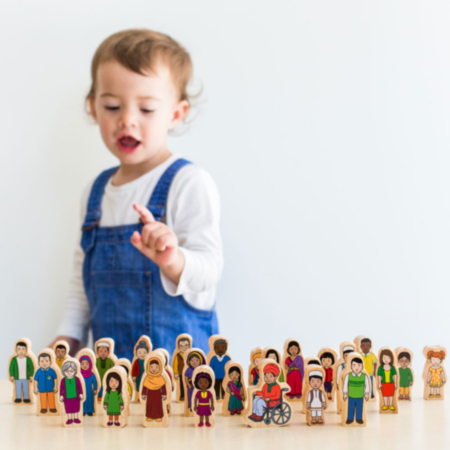 Wooden People Set - 42 Pieces