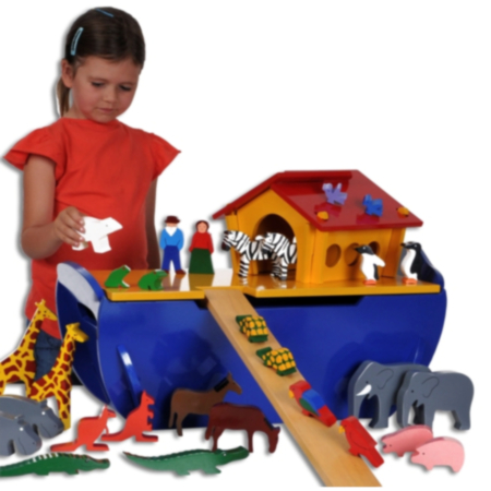 Early Years Large Wooden Noah&#039;s Ark Play Set