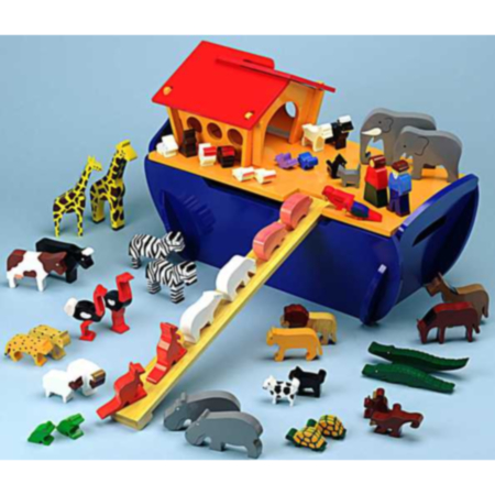 Early Years Large Wooden Noah&#039;s Ark Play Set