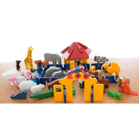 Early Years Giant Wooden Zoo Play Set 
