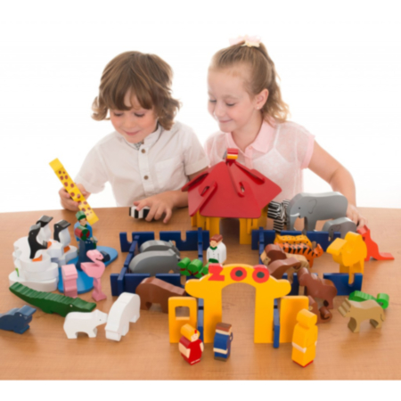 Early Years Giant Wooden Zoo Play Set 