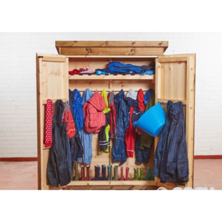 School Playground Outdoor Wooden Coat and Wellie Storage Shed