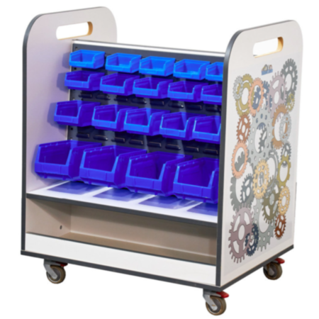 MakerTeam Double Sided Multi-Use Heavy Duty STEM Components Trolley