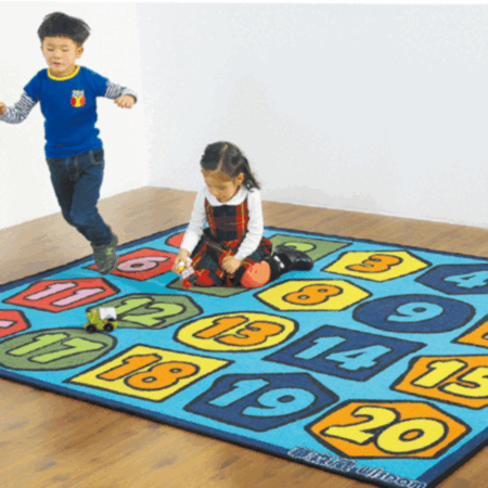 Early Years Classroom Easy Clean Number Placement Carpet