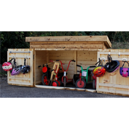 Wooden Outdoor Trike Storage Shed
