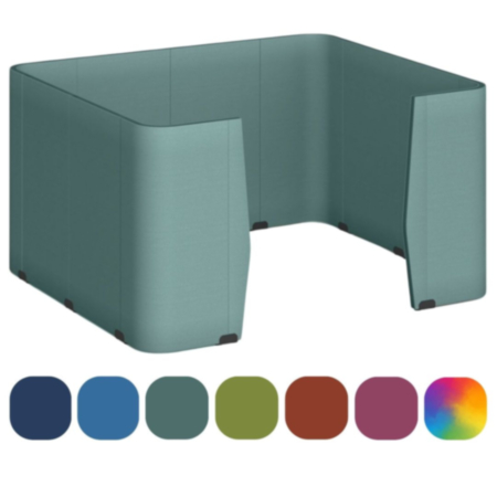 Priva Floor Standing Screen C-Shape W2630 x H1500 x D2800mm