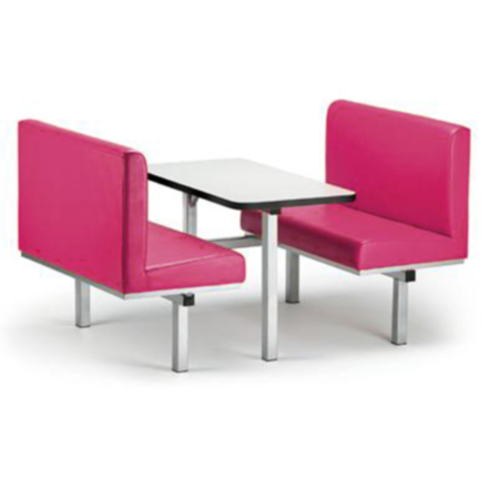 Woking 6 Seater Indoor Fast Food Seating Booth with Both Sides Accessible 