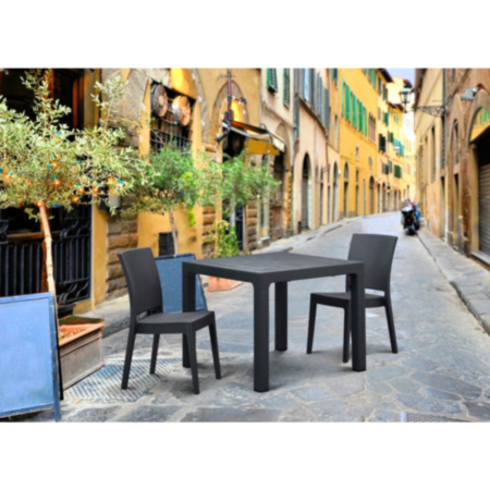 Outdoor Canterbury Polypropylene 4 Seater Cafe Bistro Table