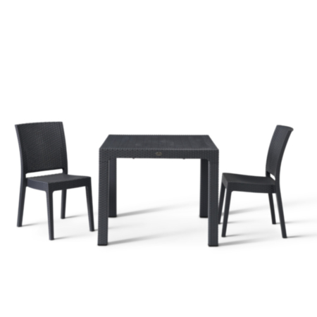 Canterbury Set of 2 Side Chairs with 900mm x 900mm Dining Table