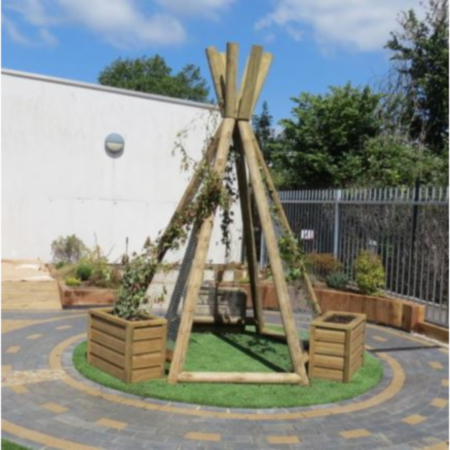 Outdoor Playground Timotay Education Wooden Living Wall Teepee