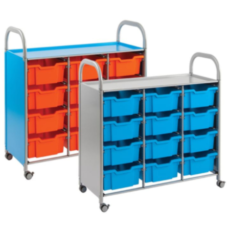 Gratnells Mobile Callero 12 Deep Tray Triple Unit Trolley