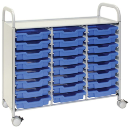 Gratnells Mobile Callero 24 Shallow Tray Triple Trolley
