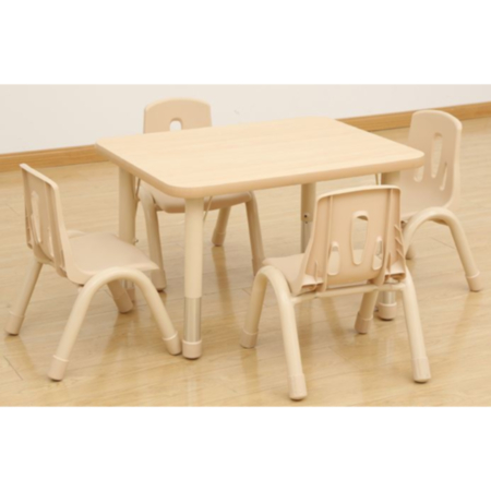  Elegant Height Adjustable Maple Rectangular Classroom Table