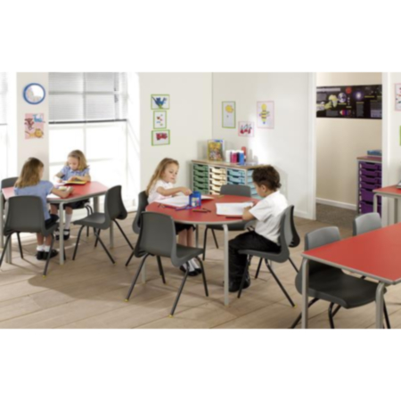 Premium Crushed Bent Circular Classroom Table, MDF Edge