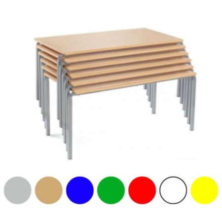 Premium Stacking Classroom Table - Rectangle MDF Edge