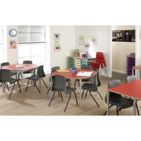 Premium Stacking Crush Bent Rectangle School Table- Duraform Edge &amp; Frame 