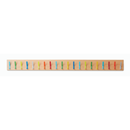 School Coat Hook Rail with 20 Hooks