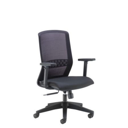 Spark Mesh Upholstered Office Task Chair -  Black 