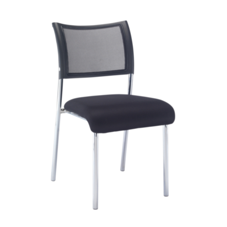 Jupiter Meeting and Conference Mesh Side Chair with Chrome Frame