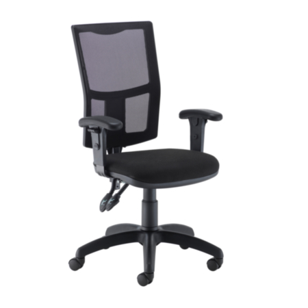 Calypso 2 Mesh Back Ergonomic Office Operator Chair with Adjustable Arms - Black