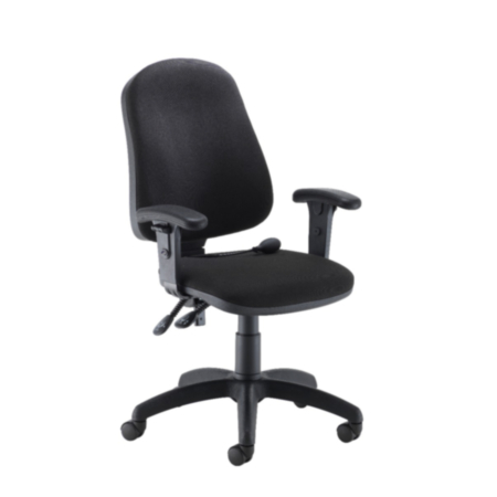 Calypso Ergonomic Office Operator Chair with T Adjustable Arms -Black