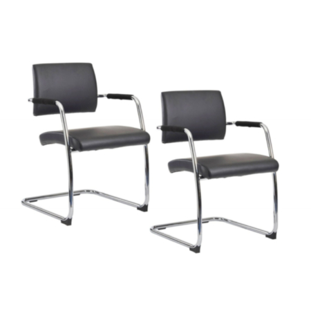 Bruges Faux Leather Cantilever Boardroom Chair - Pack of 2