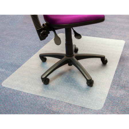 Low Pile Carpet Rectangular Chairmat Clear 1200 x 900