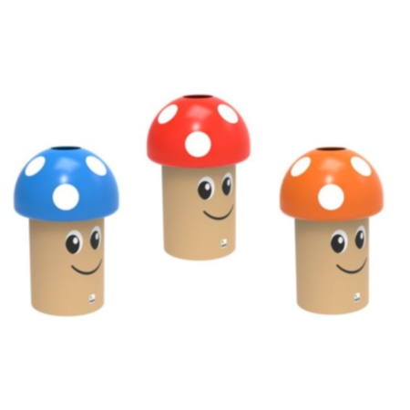 Playground Recycled Mushroom Face Bin