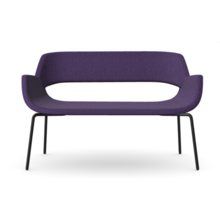Fielder Reception Two Seater Sofa with 4 Metal Legs