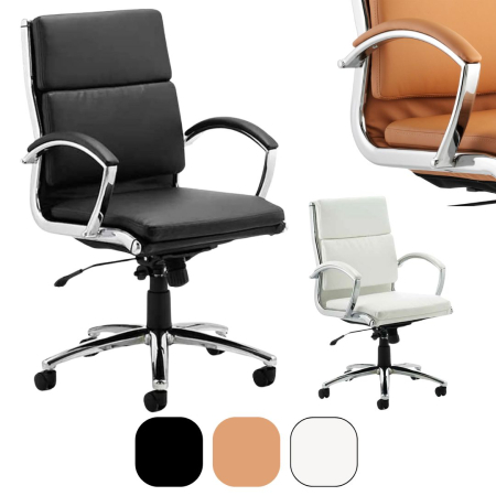 Classic Executive Leather Medium Back Office Chair