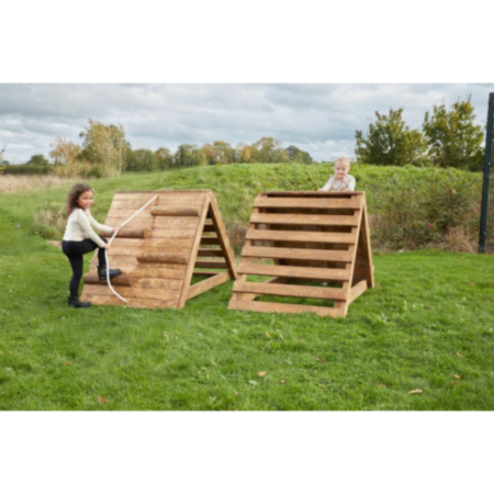 Early Years Double Wooden Climbing Crests 2PK
